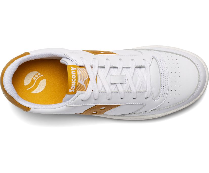 Saucony Jazz Court Women's Originals White / Yellow | AU 052MQZA